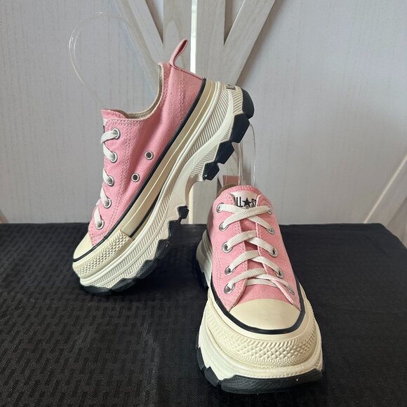 RARE Converse All Star Trekwave Low Ox Platform Sneakers in Pink - Picture 5 of 11